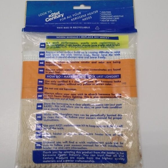 21st Century Kerosene Heater Wick Number 129 Fiberglass Made In USA NIB - Picture 8 of 9